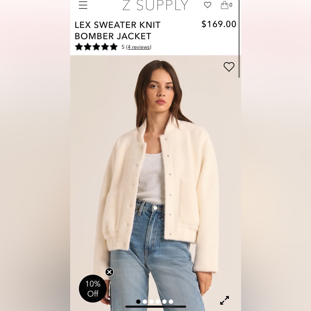 NWT LEX SWEATER KNIT BOMBER JACKET